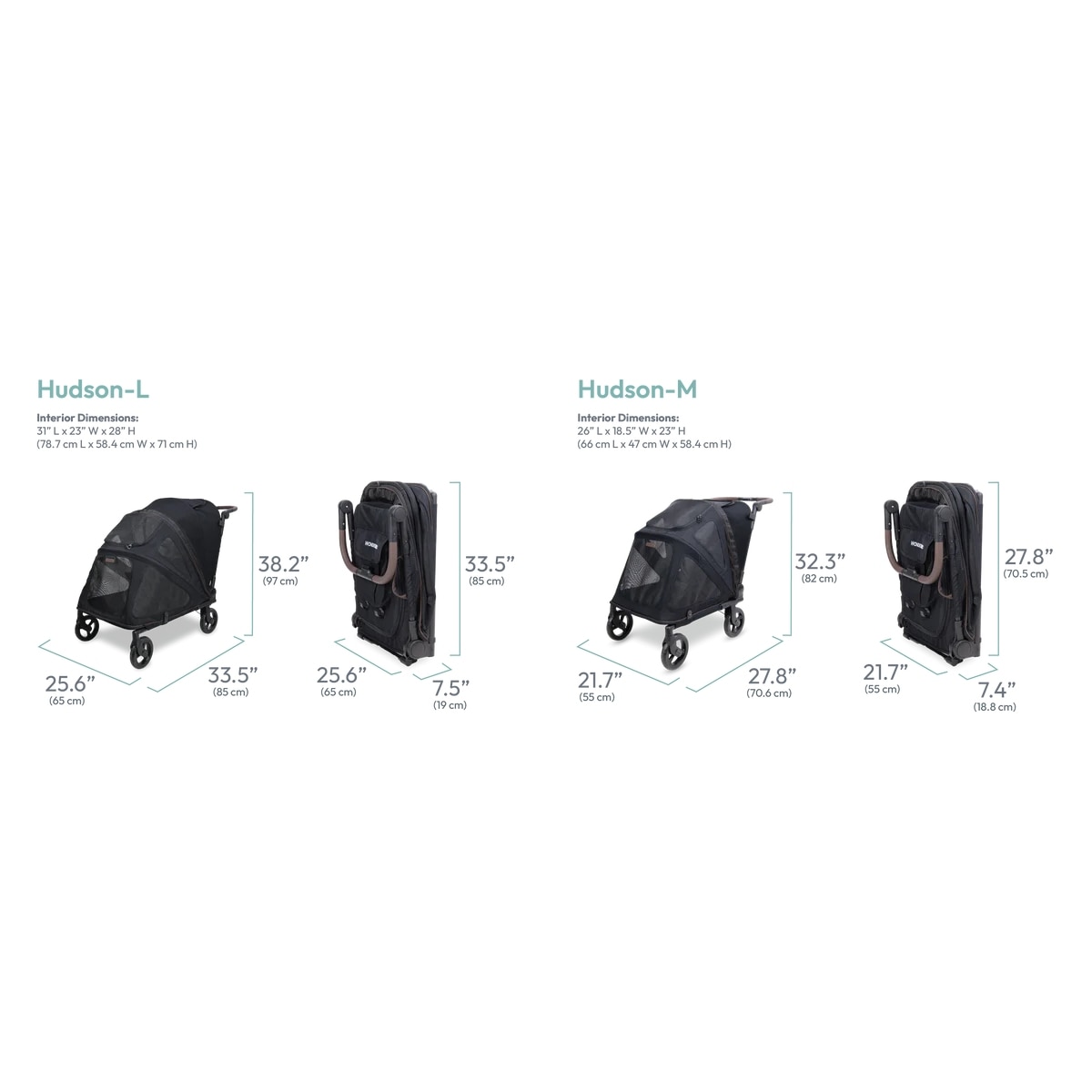 athens Flat Fold Pet Stroller Hudson(Large)